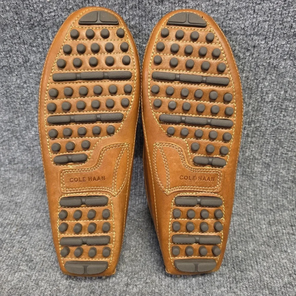 Cole Haan Grant Canoe Penny Loafers Mens 8.5M Brown Leather Driving Shoes C12134